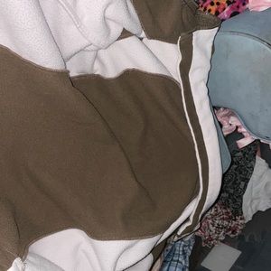 Brown and white vintage Marino bay polyester jacket mint condition worn once